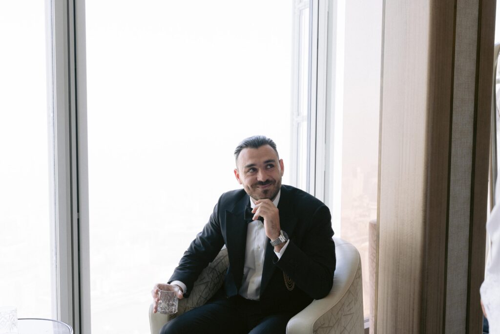 Luxury Wedding Tables with Embroidered Napkins at The Shard