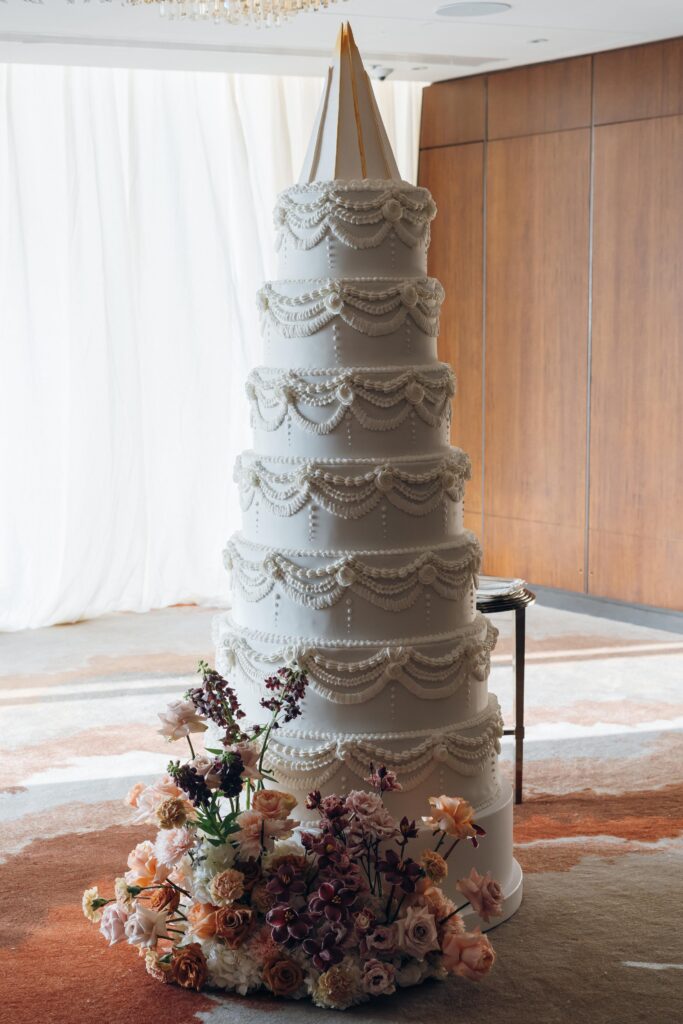 Luxury Wedding Tables with Embroidered Napkins at The Shard
