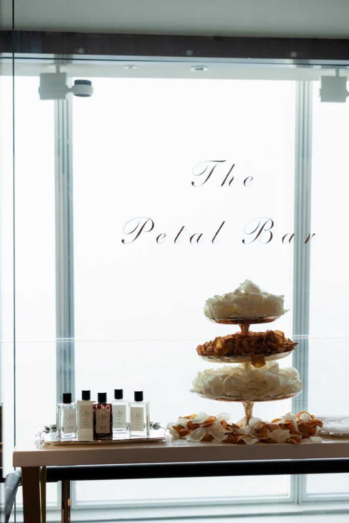 Luxury Wedding Tables with Embroidered Napkins at The Shard