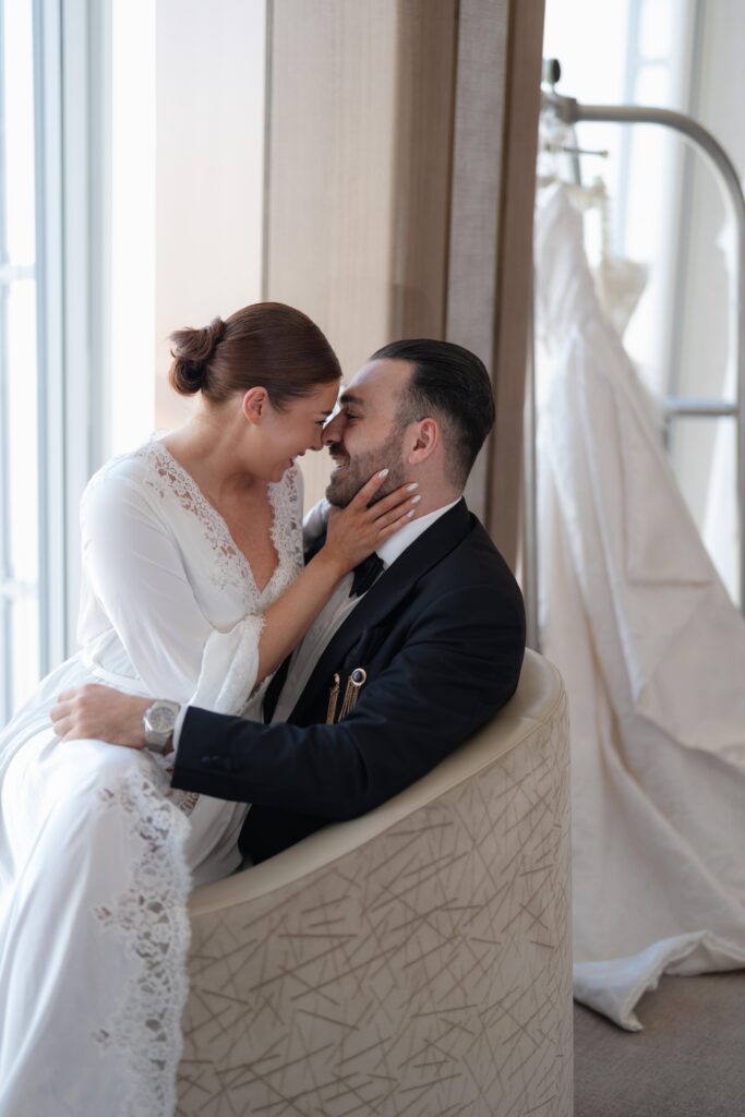 Luxury Wedding Tables with Embroidered Napkins at The Shard