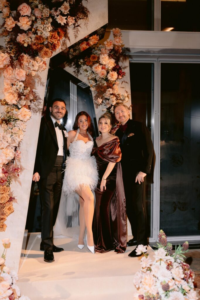 Luxury Wedding Tables with Embroidered Napkins at The Shard