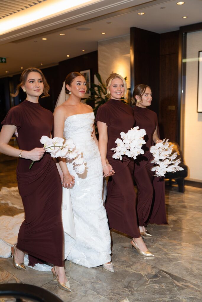 Luxury Wedding Tables with Embroidered Napkins at The Shard