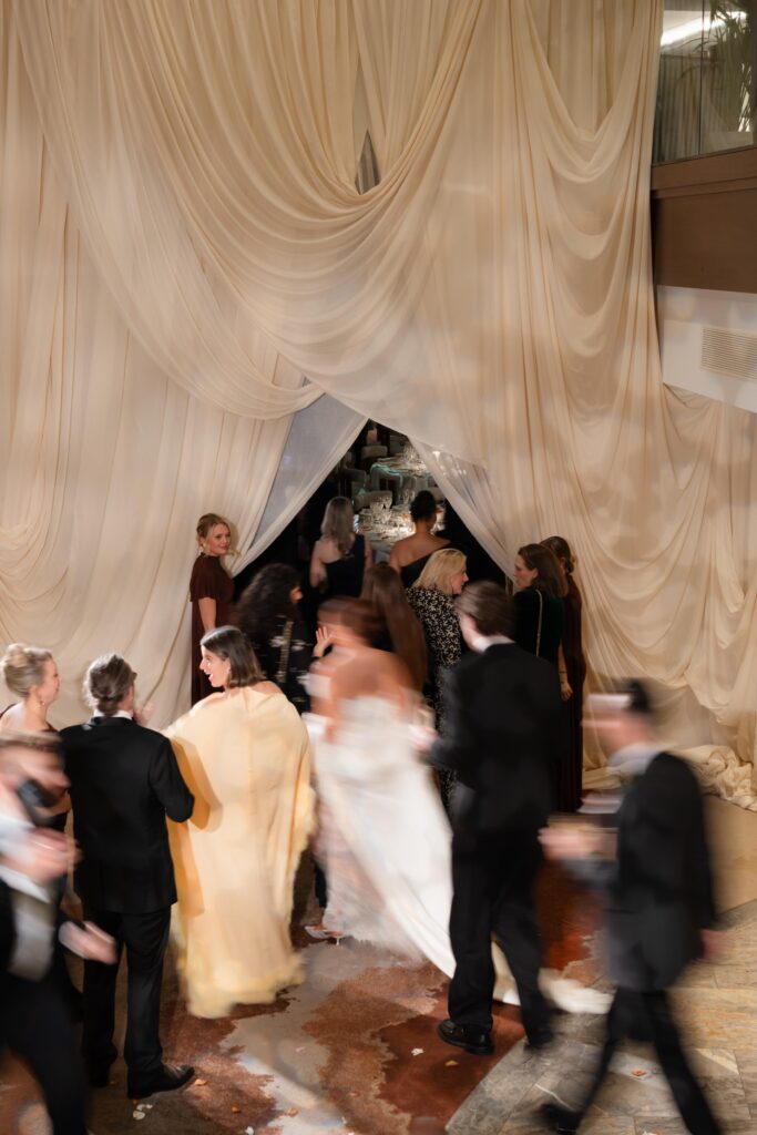 Luxury Wedding Tables with Embroidered Napkins at The Shard