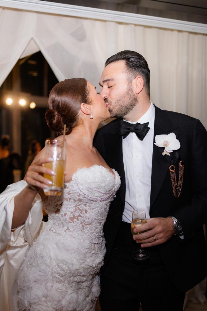 Luxury Wedding Tables with Embroidered Napkins at The Shard