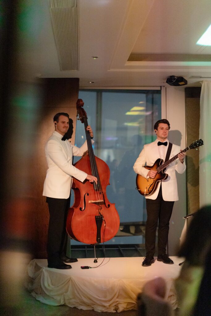 Luxury Wedding Tables with Embroidered Napkins at The Shard