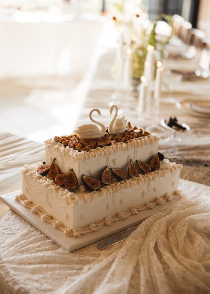 A Modern Wedding Tablescape with Heirloom Lace Accessories