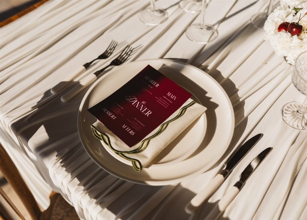 A Modern Wedding Tablescape with Heirloom Lace Accessories