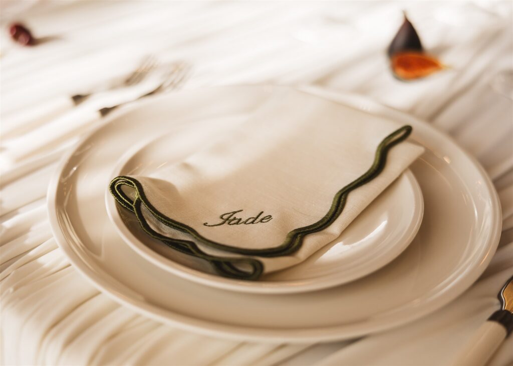 A Modern Wedding Tablescape with Heirloom Lace Accessories