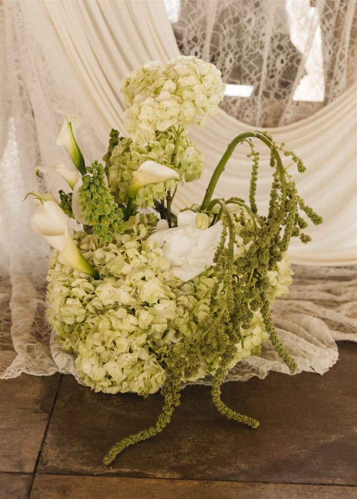A Modern Wedding Tablescape with Heirloom Lace Accessories