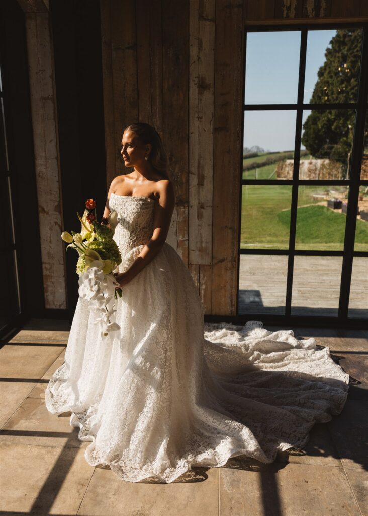 A Modern Wedding Tablescape with Heirloom Lace Accessories