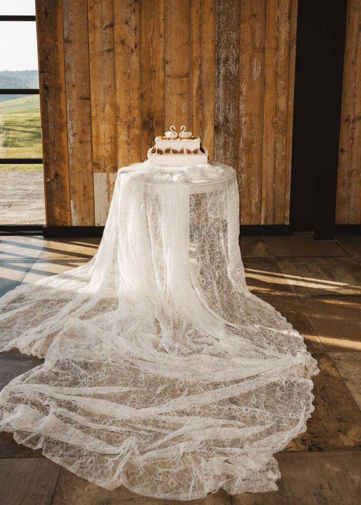 A Modern Wedding Tablescape with Heirloom Lace Accessories