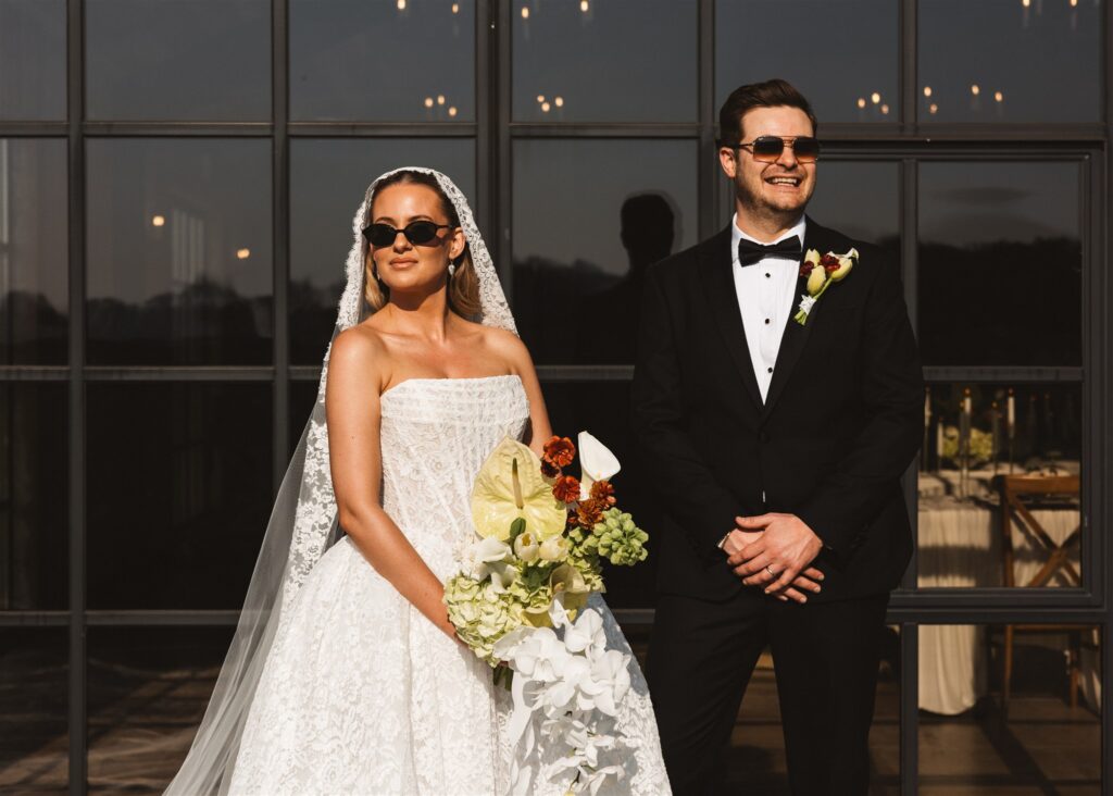 A Modern Wedding Tablescape with Heirloom Lace Accessories