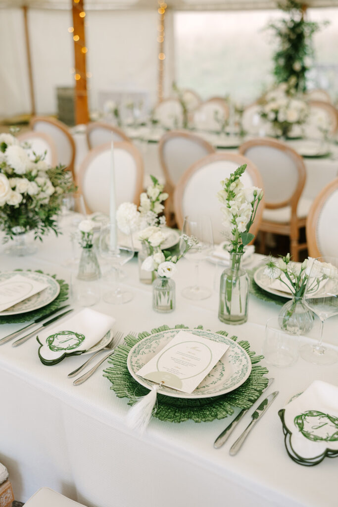 Custom Wedding Napkins for a Romantic Country House Wedding at Findon Place