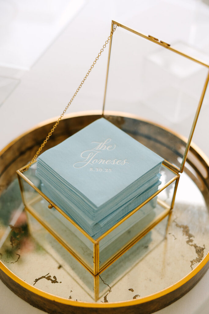 Custom Wedding Napkins for a Romantic Country House Wedding at Findon Place