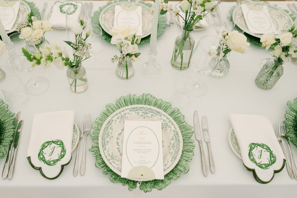 Custom Wedding Napkins for a Romantic Country House Wedding at Findon Place