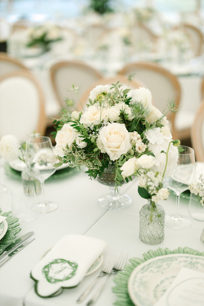 Custom Wedding Napkins for a Romantic Country House Wedding at Findon Place