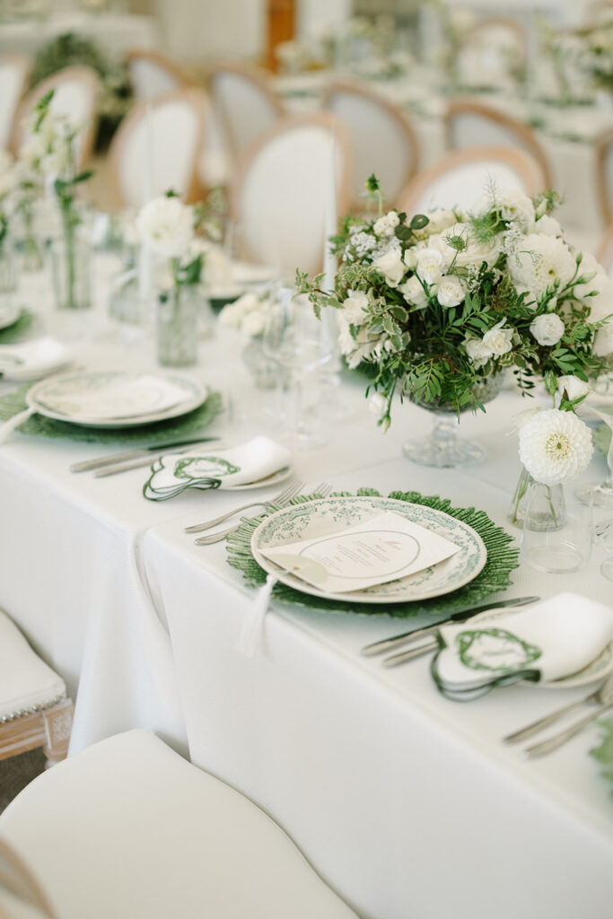 Custom Wedding Napkins for a Romantic Country House Wedding at Findon Place