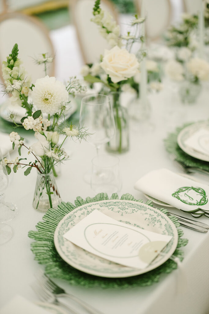 Custom Wedding Napkins for a Romantic Country House Wedding at Findon Place