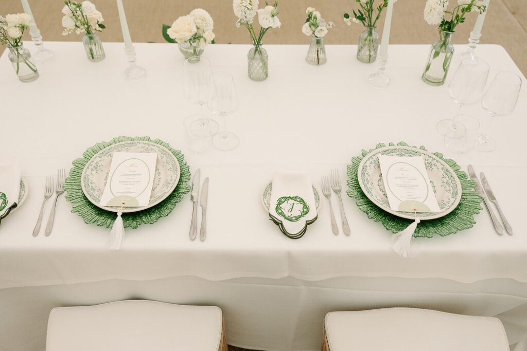 Custom Wedding Napkins for a Romantic Country House Wedding at Findon Place
