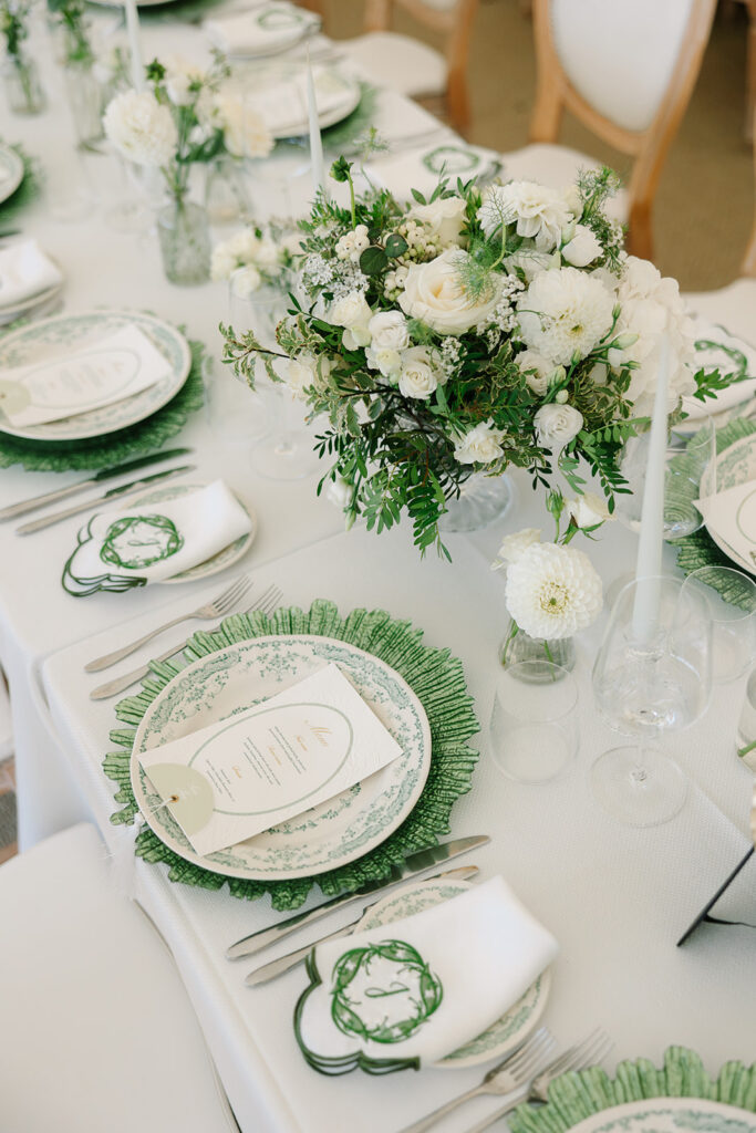 Custom Wedding Napkins for a Romantic Country House Wedding at Findon Place