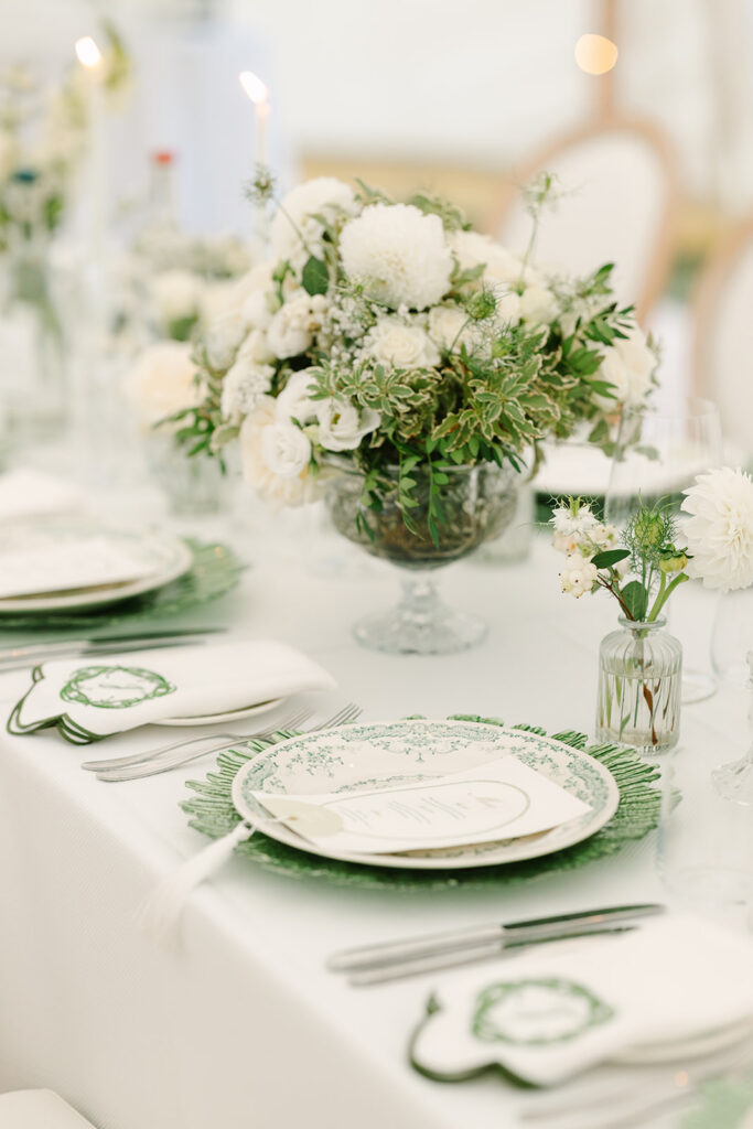 Custom Wedding Napkins for a Romantic Country House Wedding at Findon Place