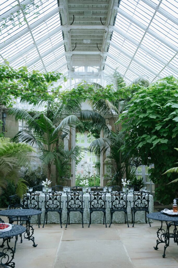 Luxury Green & White Wedding Inspiration at Harlaxton Manor