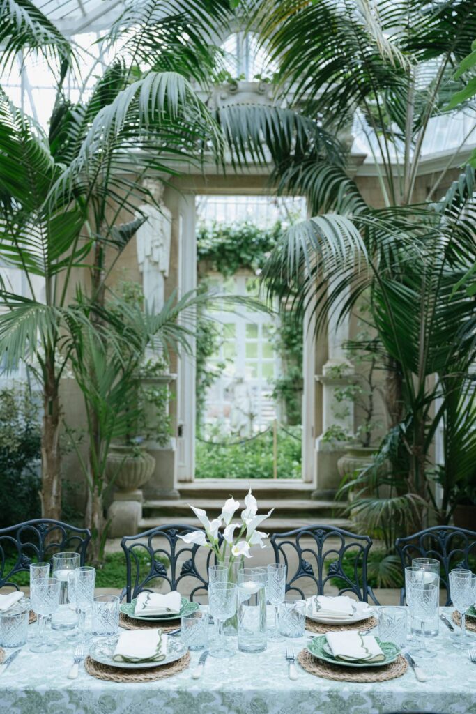 Luxury Green & White Wedding Inspiration at Harlaxton Manor