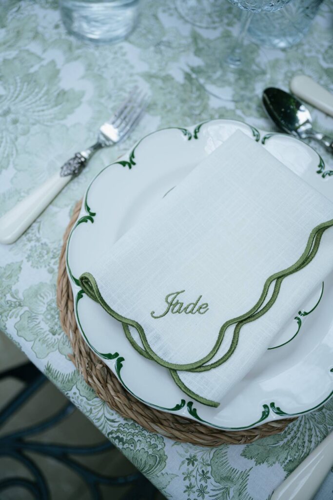 Luxury Green & White Wedding Inspiration at Harlaxton Manor