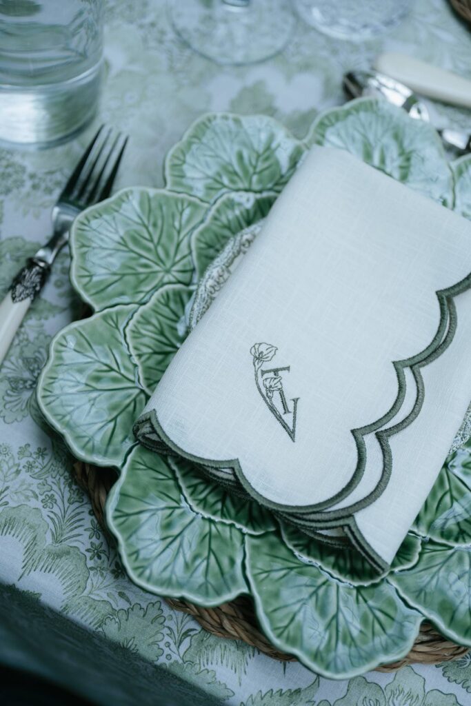 Luxury Green & White Wedding Inspiration at Harlaxton Manor