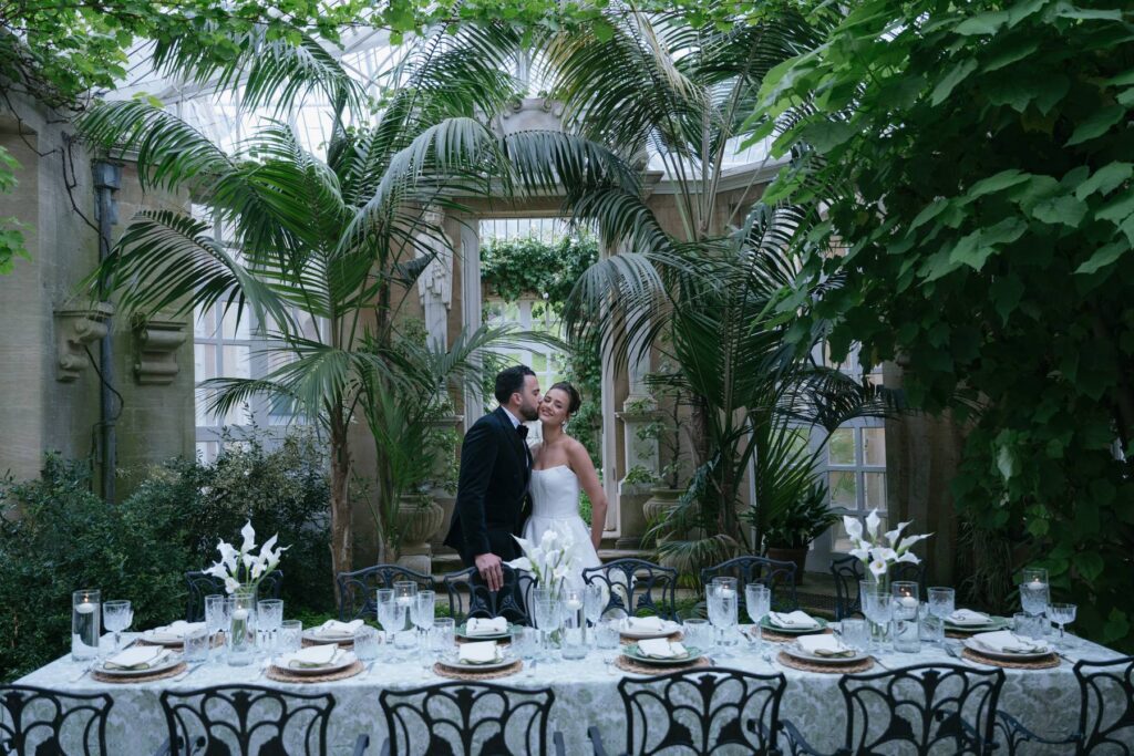Luxury Green & White Wedding Inspiration at Harlaxton Manor