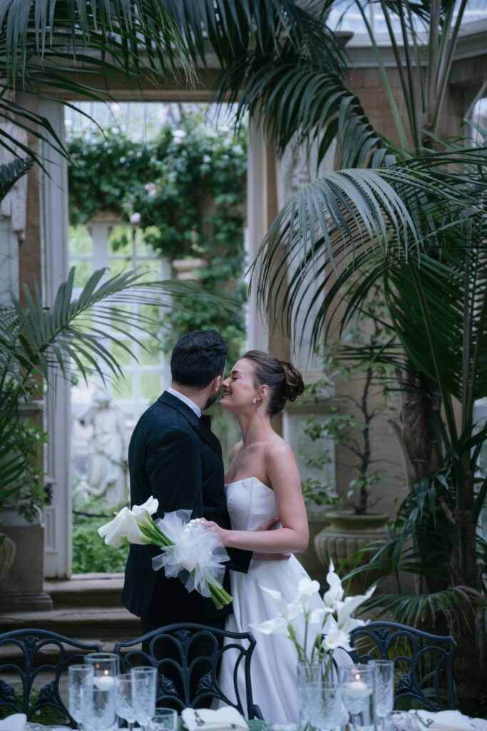 Luxury Green & White Wedding Inspiration at Harlaxton Manor