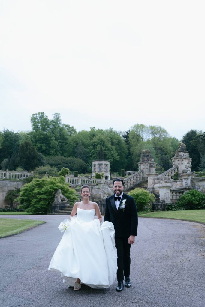 Luxury Green & White Wedding Inspiration at Harlaxton Manor