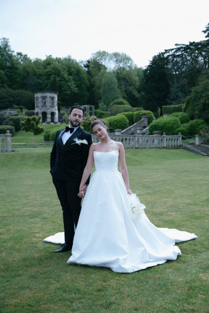 Luxury Green & White Wedding Inspiration at Harlaxton Manor