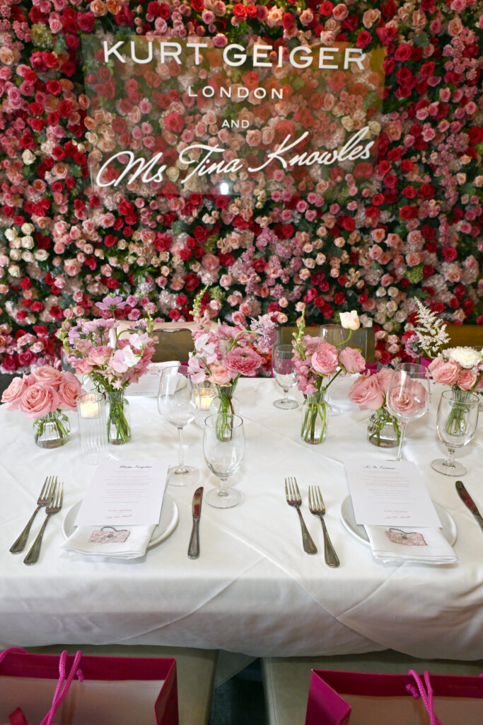 Bespoke Embroidered Napkins for Kurt Geiger & Tina Knowles