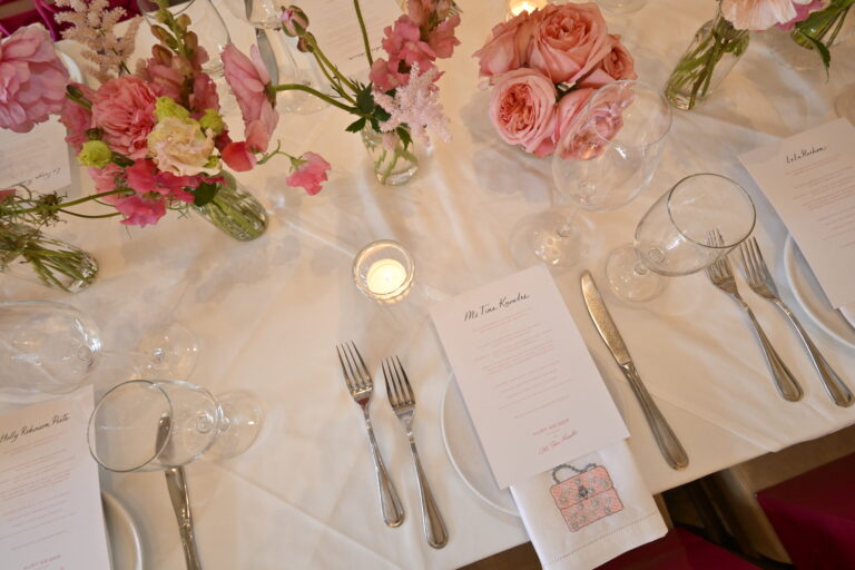 Bespoke Embroidered Napkins for Kurt Geiger & Tina Knowles