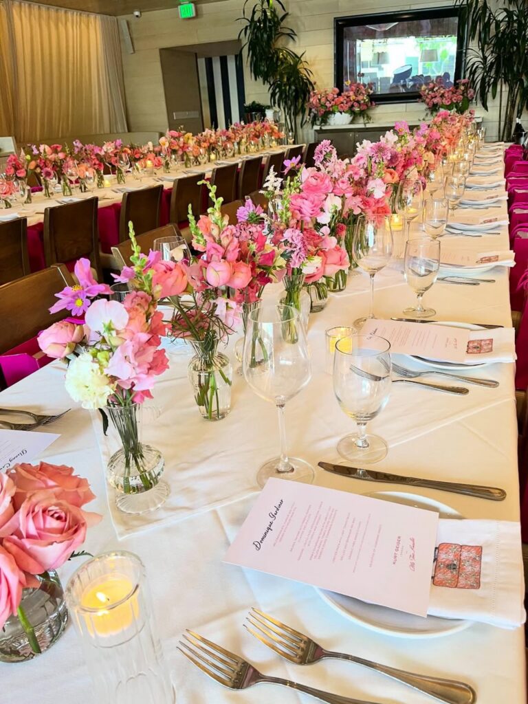 Bespoke Embroidered Napkins for Kurt Geiger & Tina Knowles