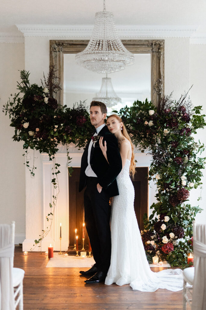 A Modern Christmas Wedding With Bespoke Monogram Napkins