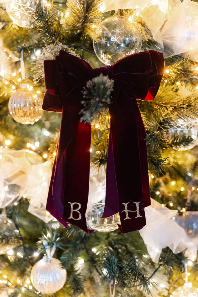 A Modern Christmas Wedding With Bespoke Monogram Napkins