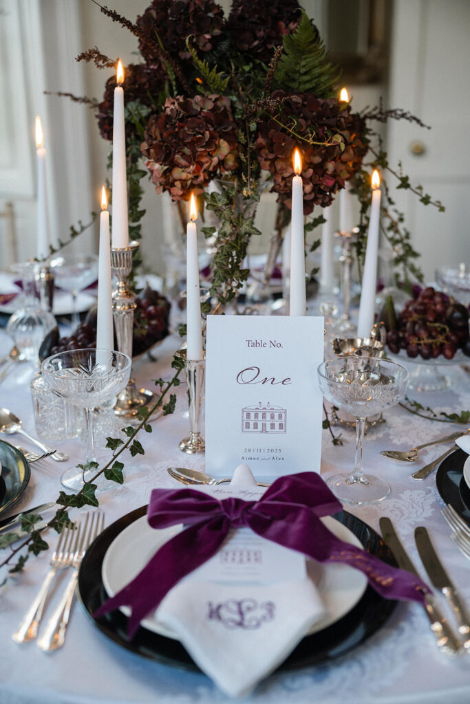 An Elegant Christmas Wedding With Bespoke Monogram Napkins