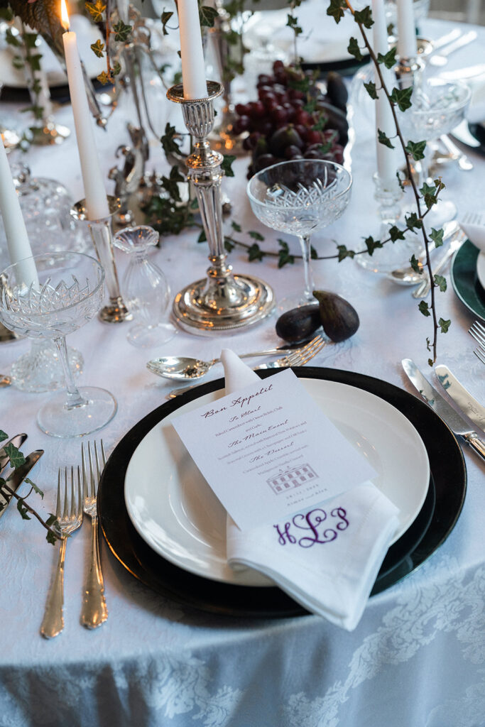 An Elegant Christmas Wedding With Bespoke Monogram Napkins