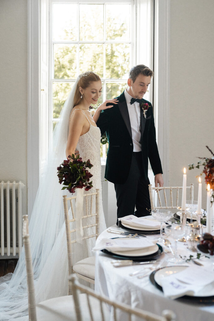 An Elegant Christmas Wedding With Bespoke Monogram Napkins