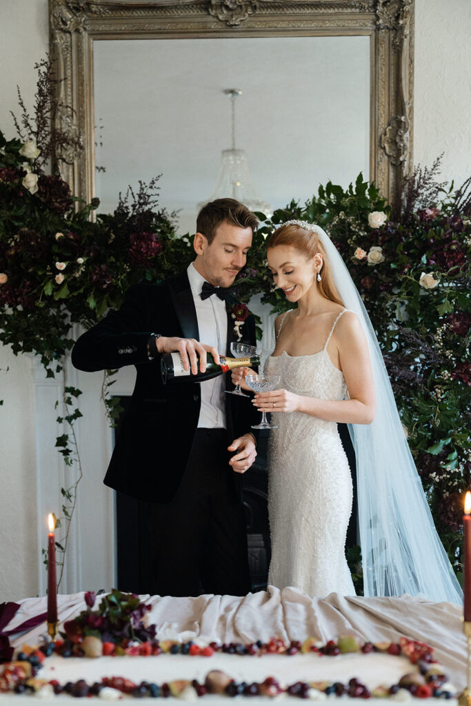 An Elegant Christmas Wedding With Bespoke Monogram Napkins
