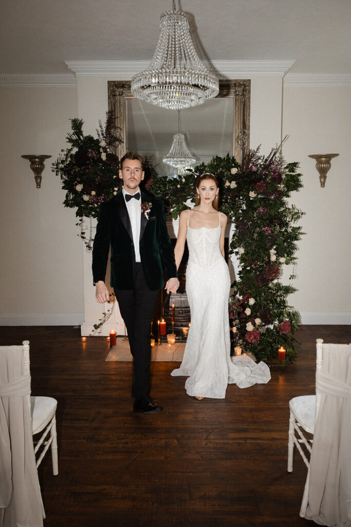 An Elegant Christmas Wedding With Bespoke Monogram Napkins