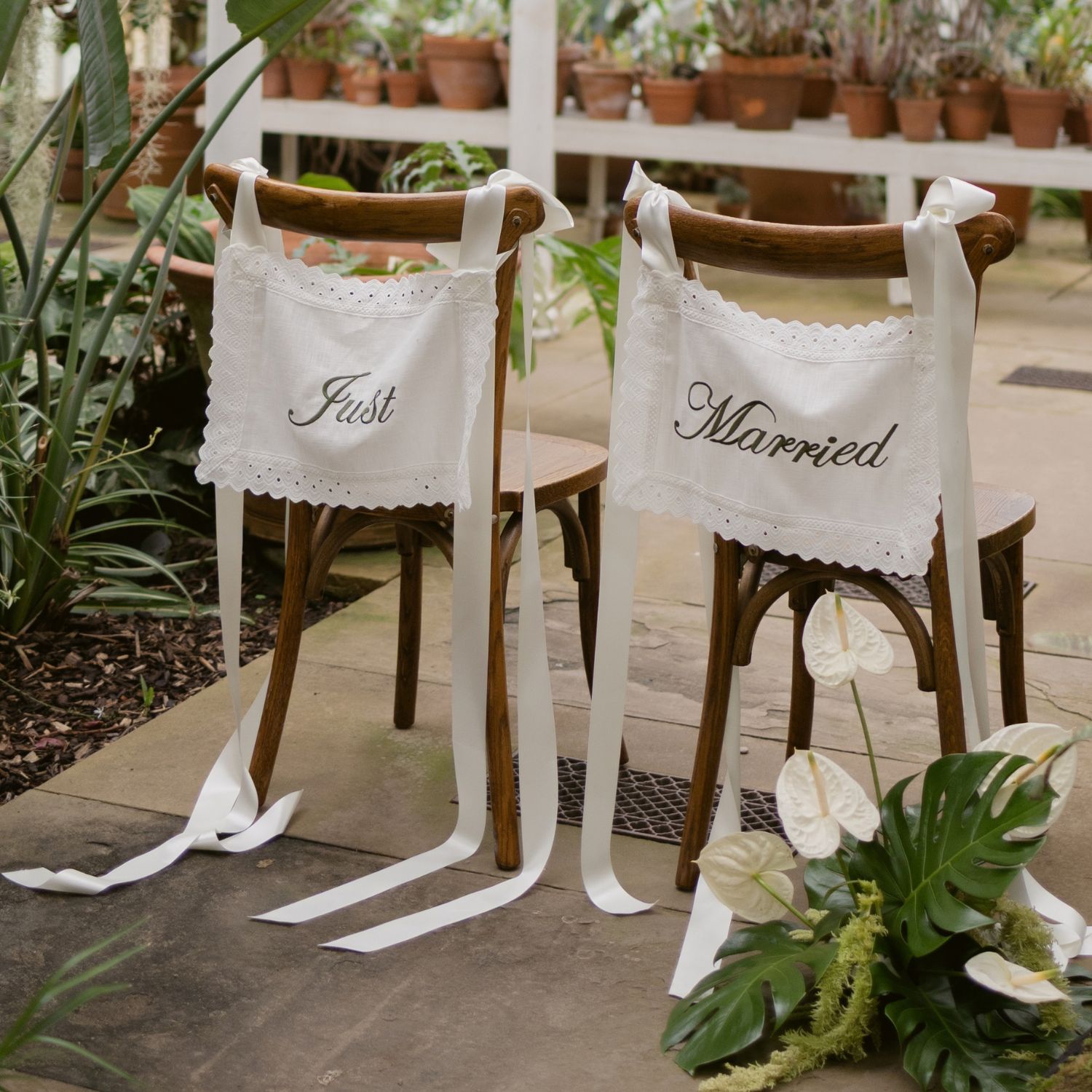 Personalised Chair signs for weddings