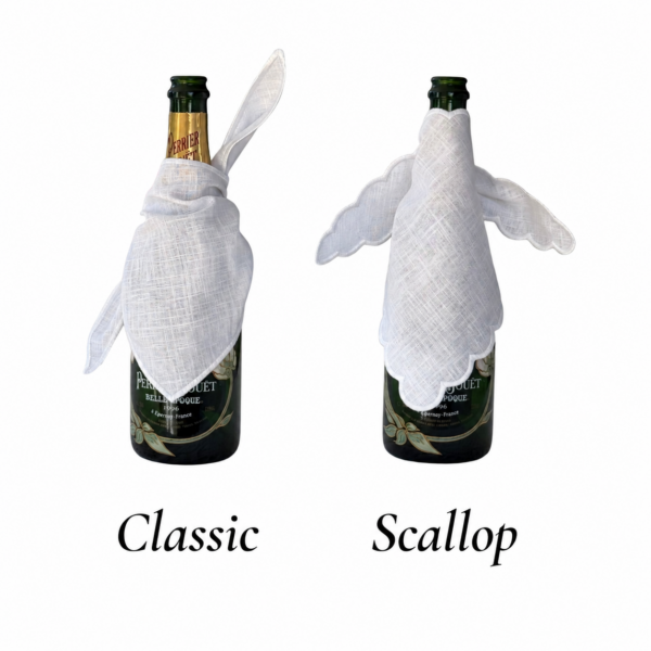Personalised Champagne Bottle Wrap Classic and Scallop Personalised Champagne Bottle Wrap Classic and Scallop