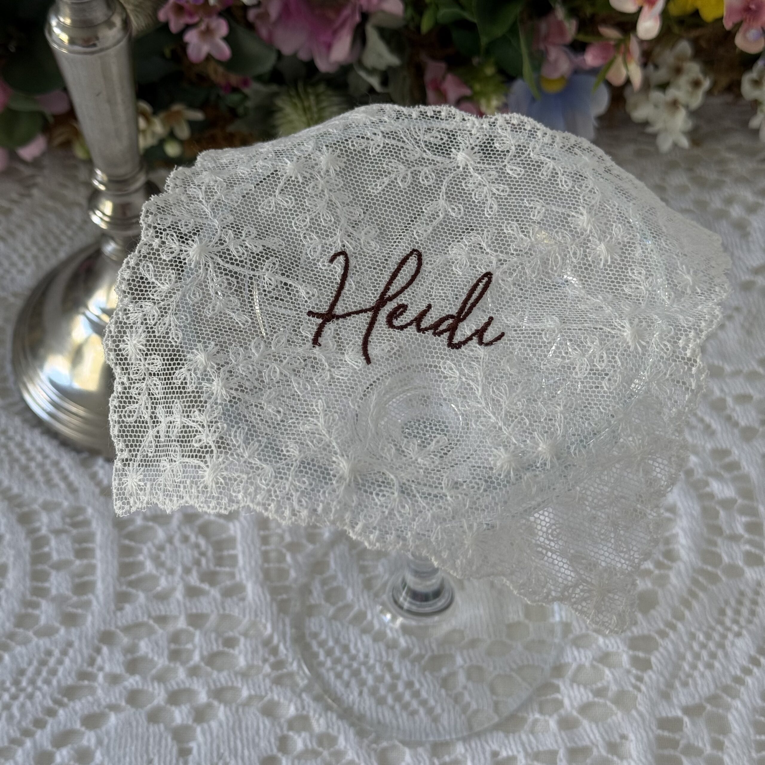 Personalised Lace Coaster