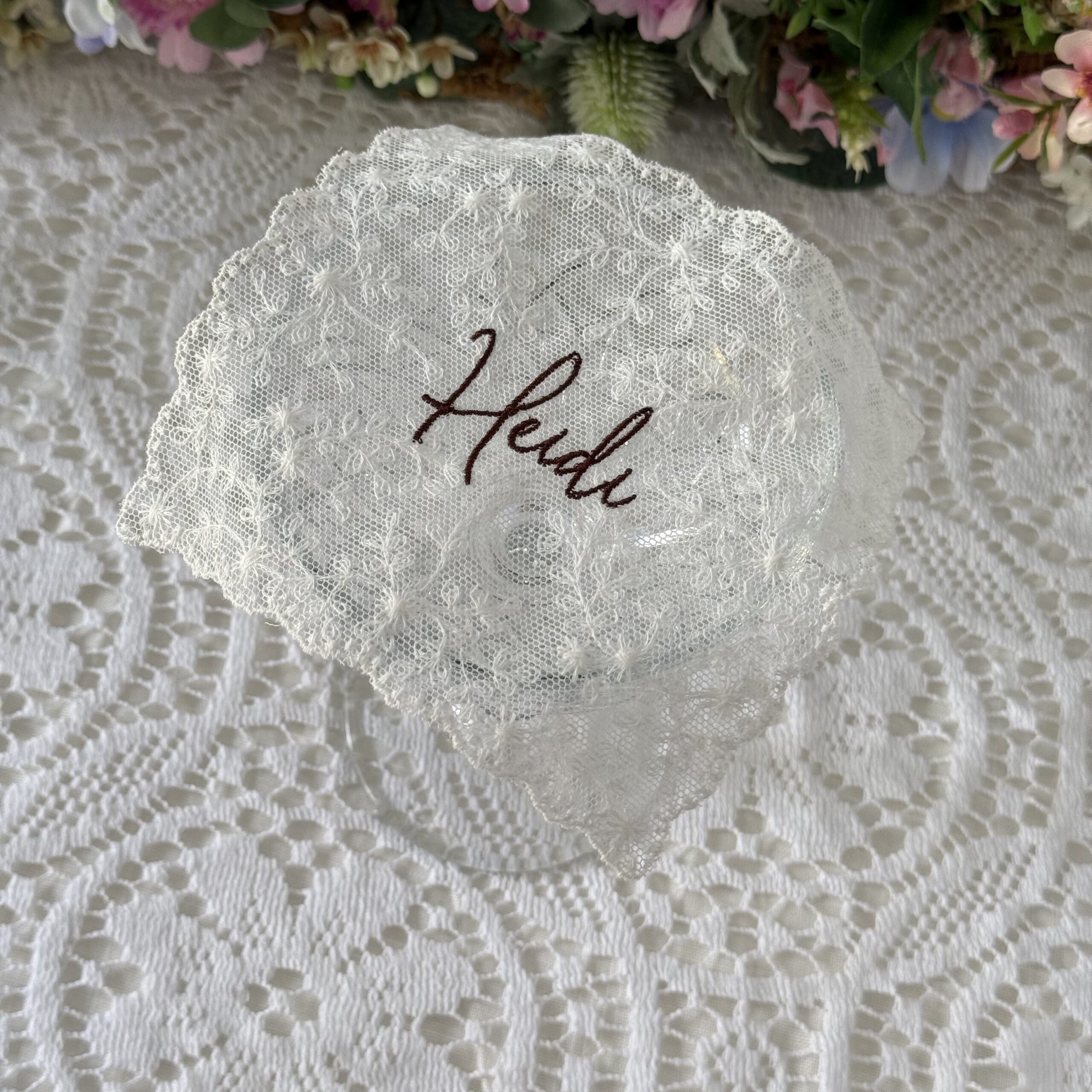 Personalised Lace Coaster