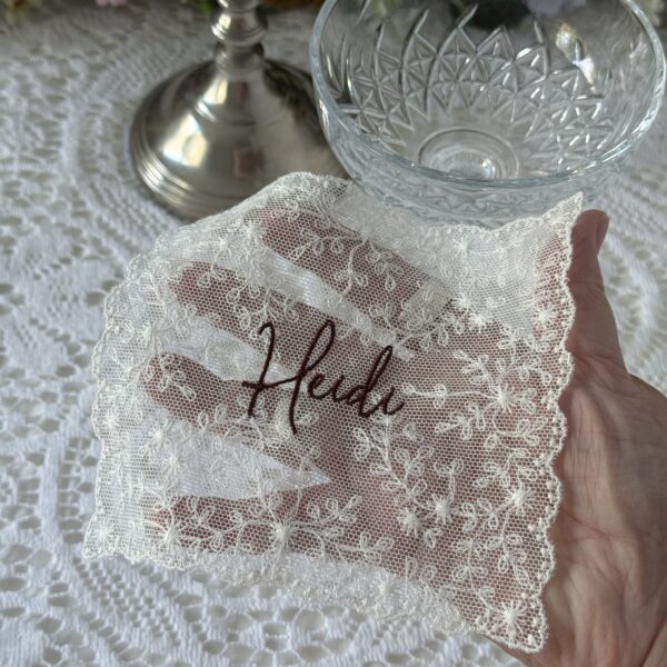 Personalised Lace Coasters Personalised Lace Coaster
