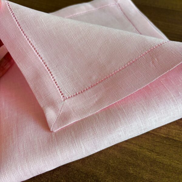 pink linen napkins