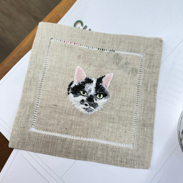 Set of Four - Personalised Pet Portrait Napkins